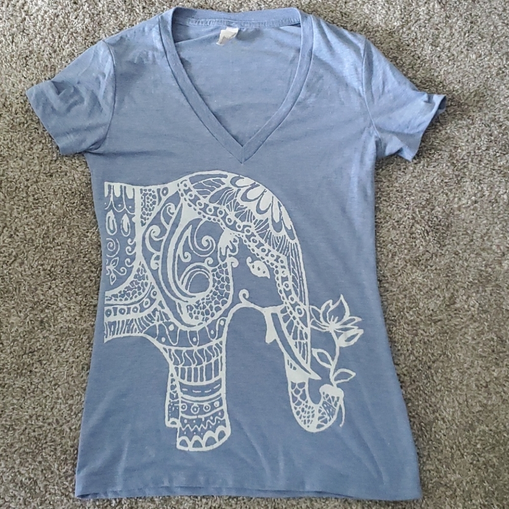 Elephant vneck tshirt